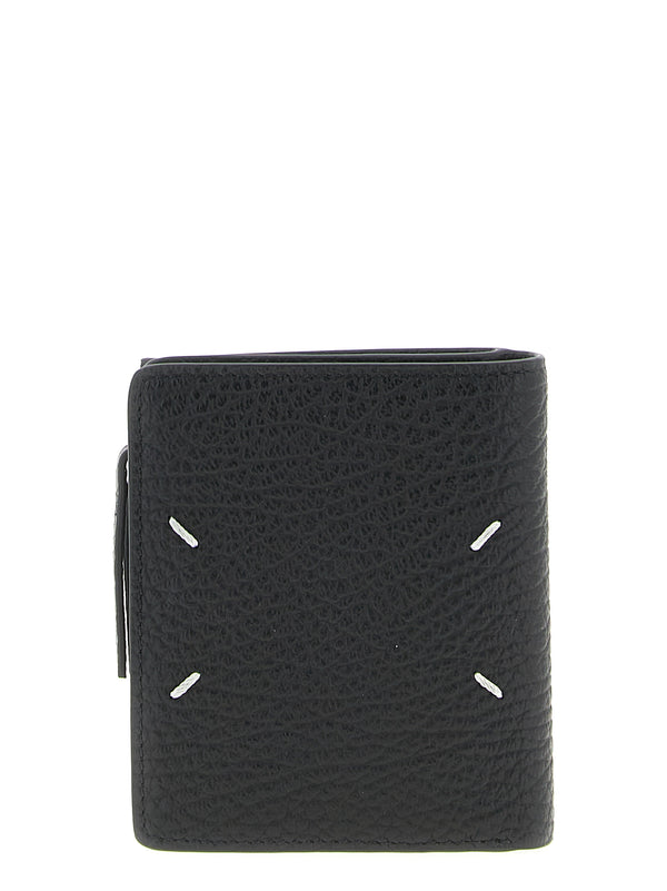 Maison Margiela 100% calfskin leather card case in black