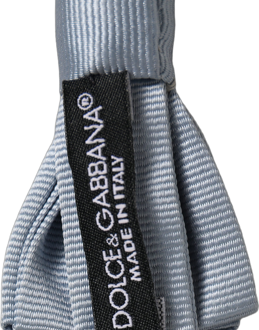 Dolce & Gabbana 100% Silk bow tie in blue