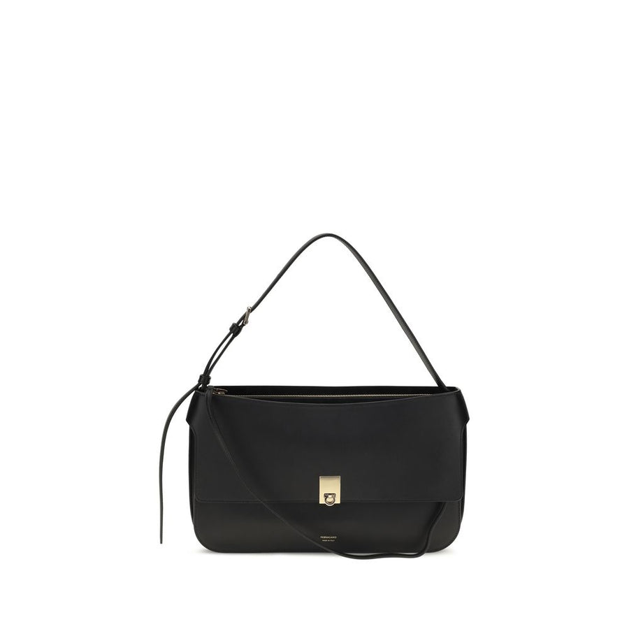 Black Calf Leather Bos Taurus Shoulder Bag
