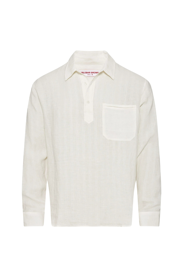 Orlebar Brown 100% Linen shirt in white