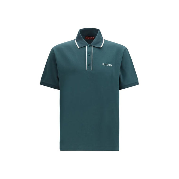 Gucci 100% Cotton polo shirt in green