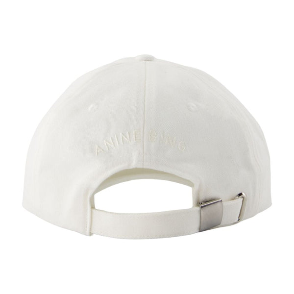 Anine Bing A-12-9084-IVY26 Cotton baseball cap in white