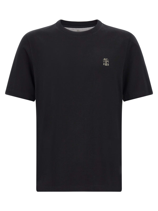 Brunello Cucinelli 100% cotton t-shirt in black