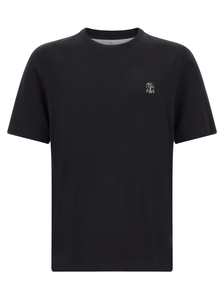Brunello Cucinelli 100% cotton t-shirt in black