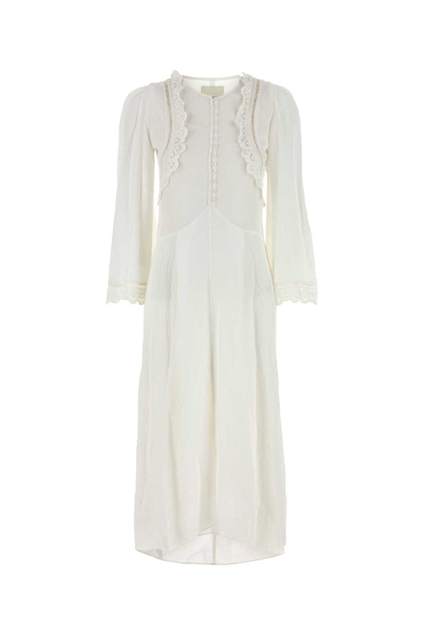Isabel Marant Exterior: 100% Viscose dress in white