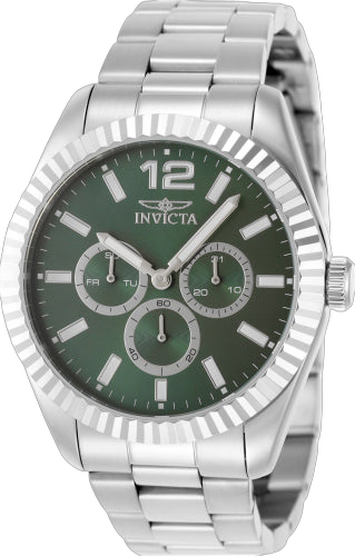 Invicta Stainless steel case and bracelet watch in green