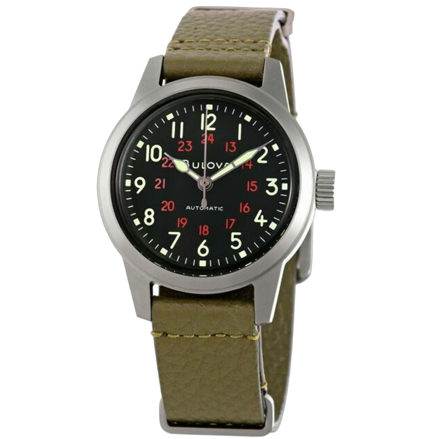 Bulova Stainless steel case watch in black