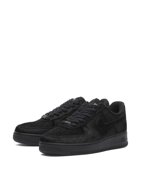 Air Force 1 Low 07 Triple Black Pony Hair Sneakers Shoes >
