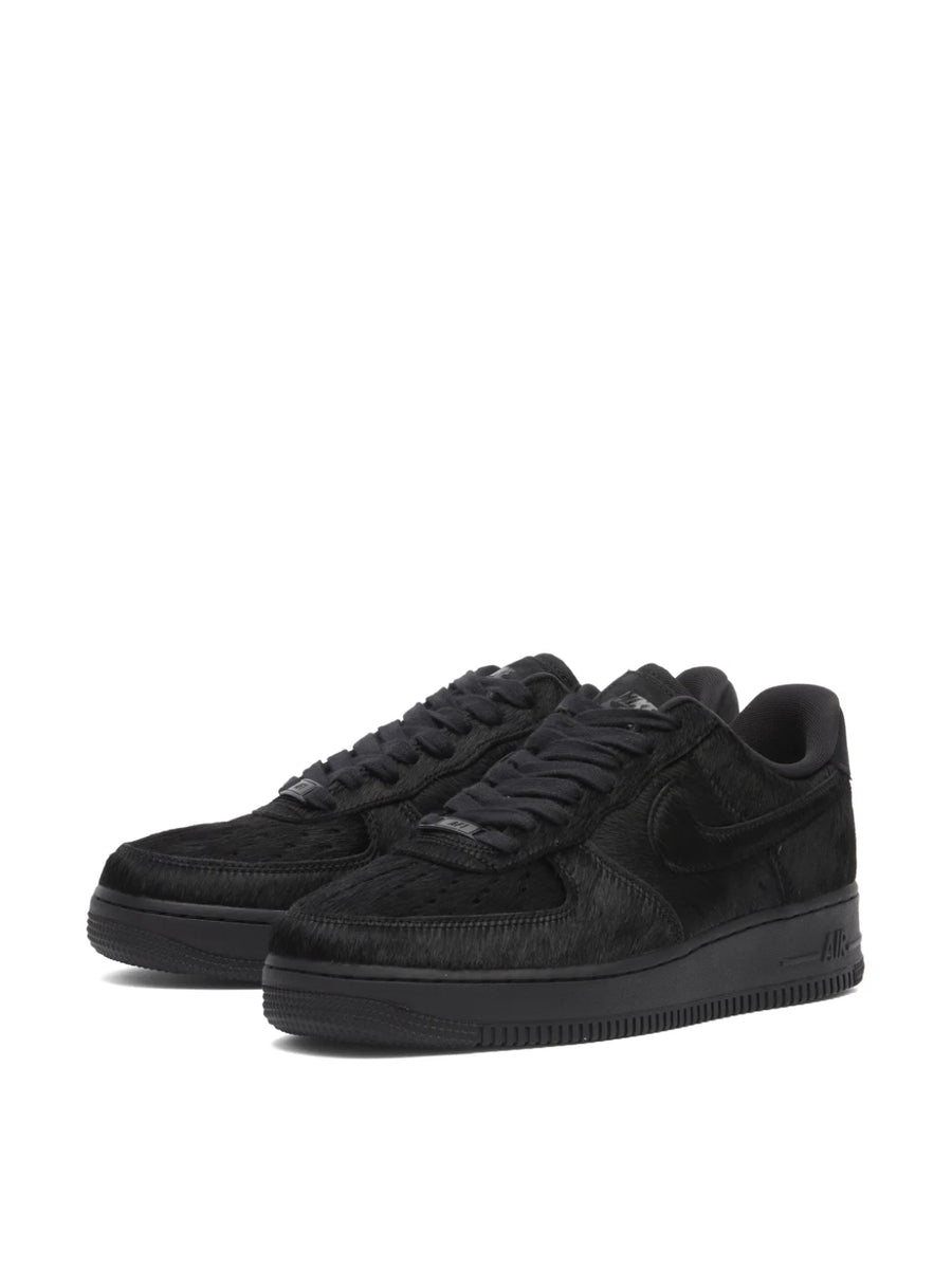 Air Force 1 Low 07 Triple Black Pony Hair Sneakers Shoes >