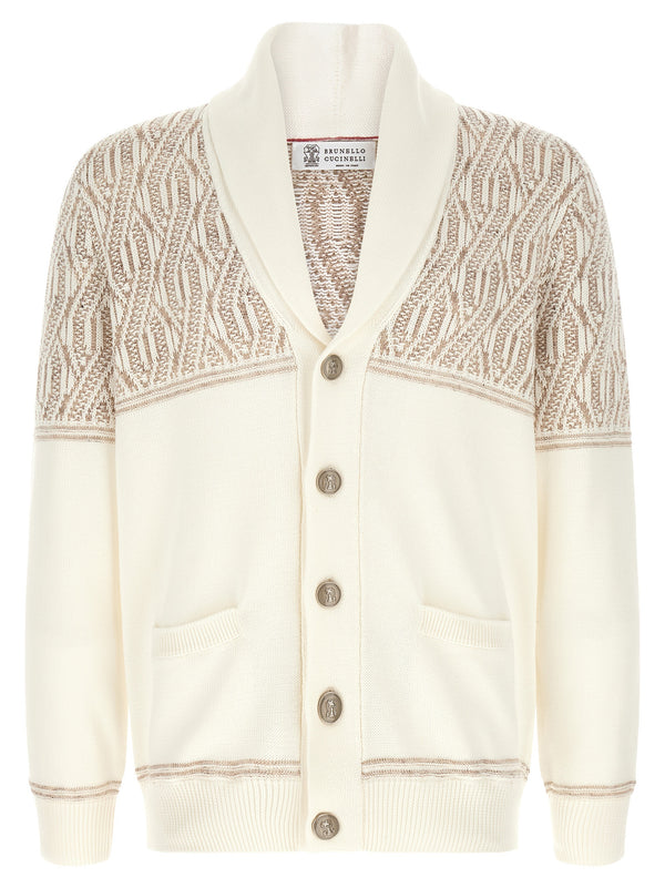Brunello Cucinelli 100% cotton cardigan in beige