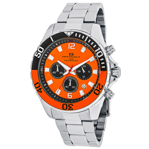 Oceanaut Stainless steel case watch in orange
