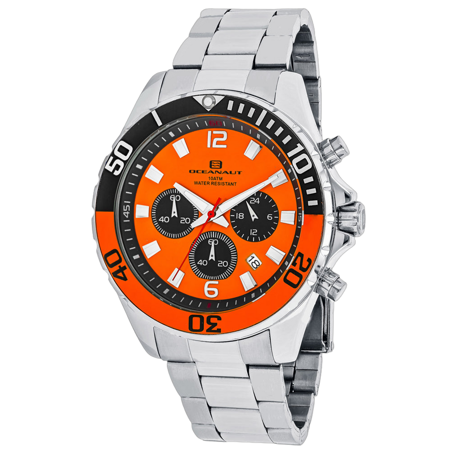 Oceanaut Stainless steel case watch in orange