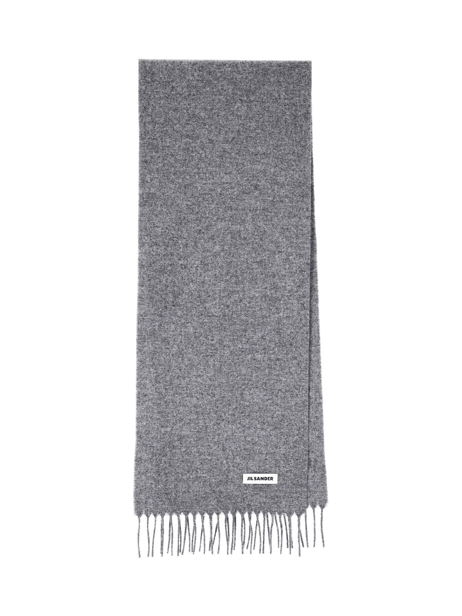Jil Sander 100% Virgin Wool scarf in gray