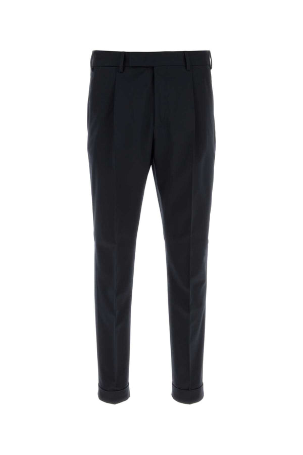 Midnight Blue Stretch Wool Pant Pantaloni