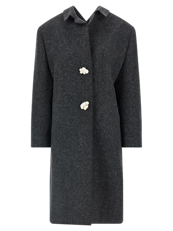 Gray Virgin Wool Coat Clothing