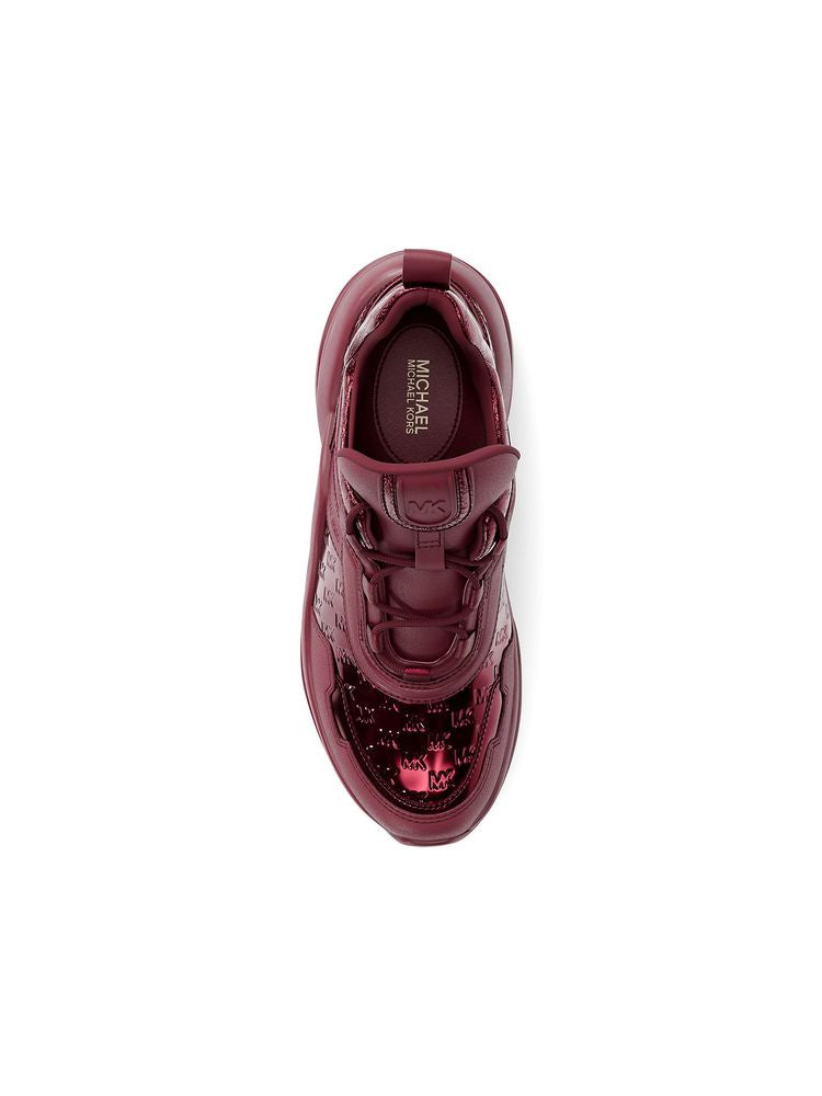 Michael Kors 100% Stretch Nylon exterior sneaker in cherry