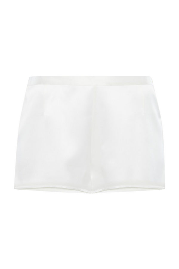 La Perla 100% Silk sleep shorts in white