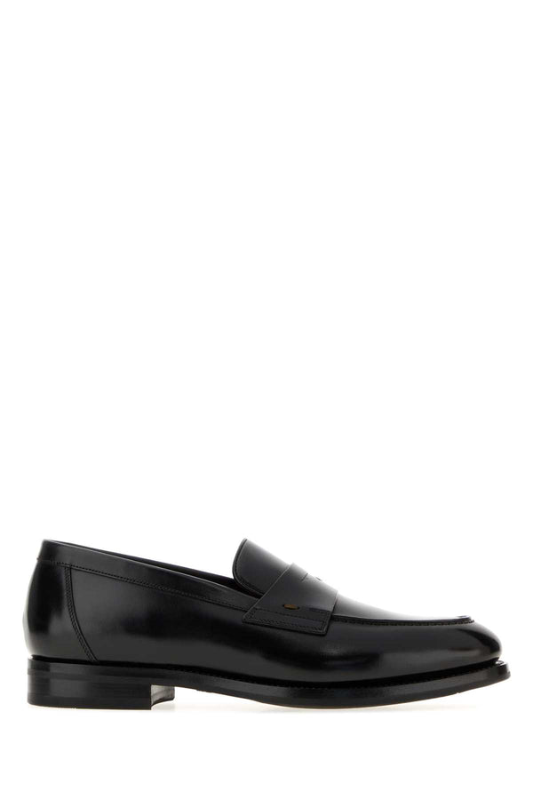 Black Leather Colin Loafers Mocassini