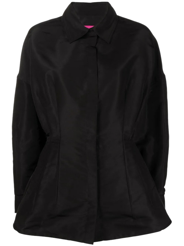 Valentino Faille shirt jacket in black