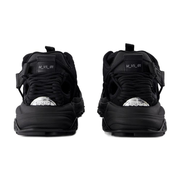 Versace Calfskin sneaker in black