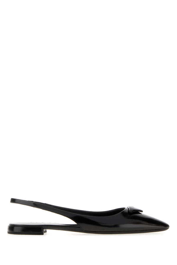 Prada Exterior: 100% Leather flat in black