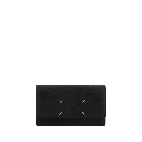 Maison Margiela 100% Calf Leather Bos Taurus wallet in black
