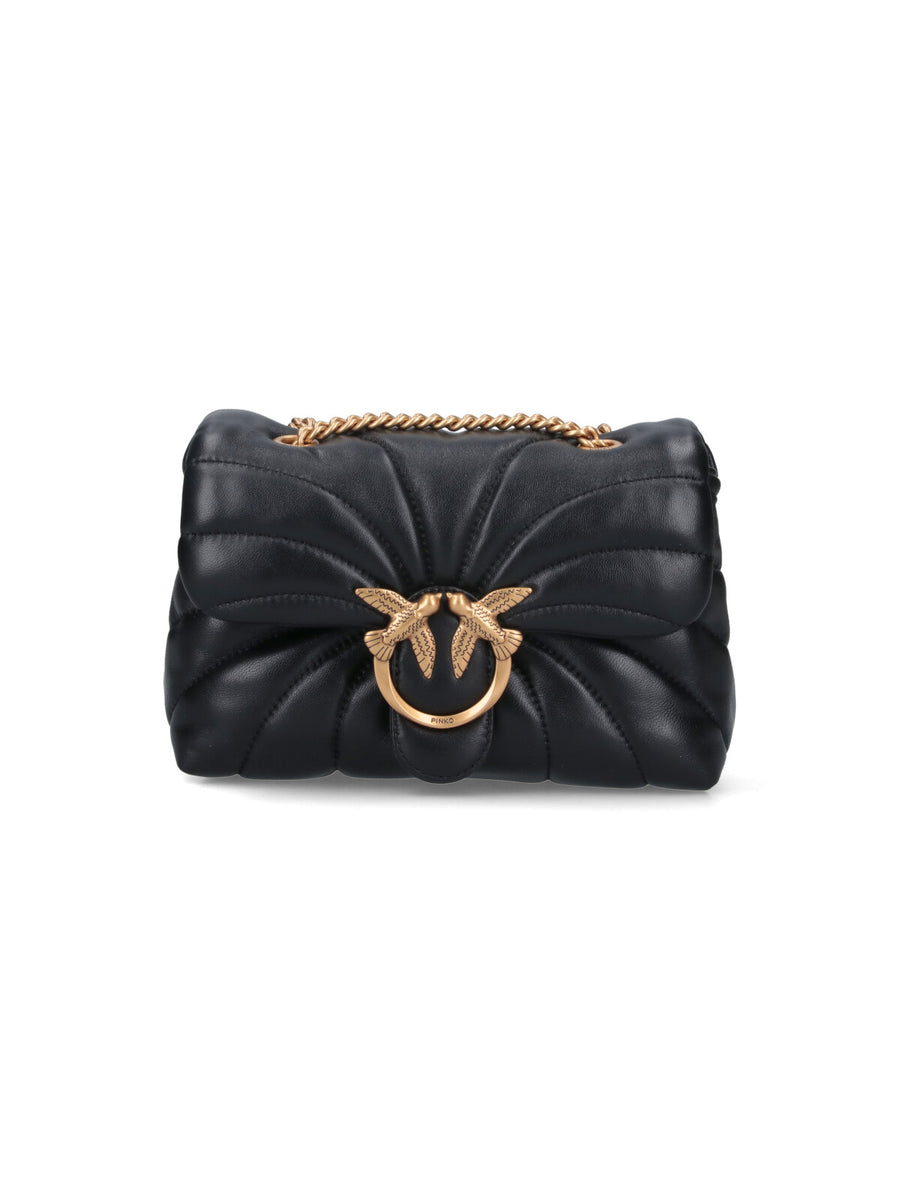 Pinko 100% Leather shoulder bag in black