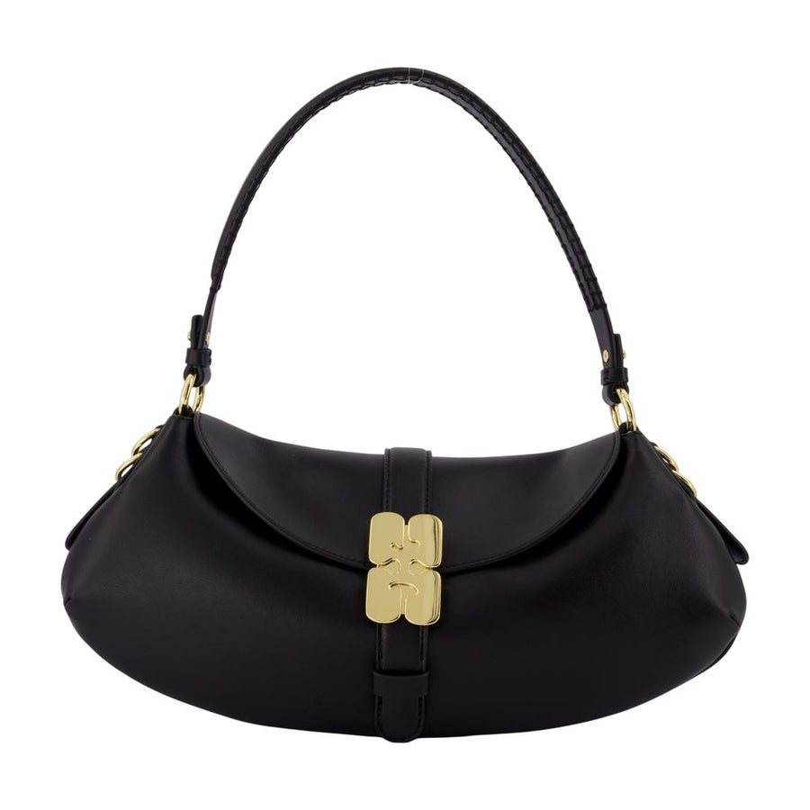 Ganni synthetic shoulder bag in black
