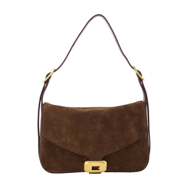 Clicca M Shoulder Bag - Balenciaga Suede Brown Calfskin / Shoulder-hobo-bags