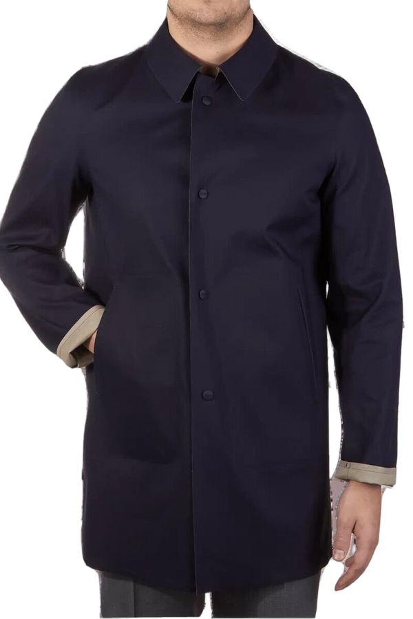 Herno 100% Cotton coat in navy