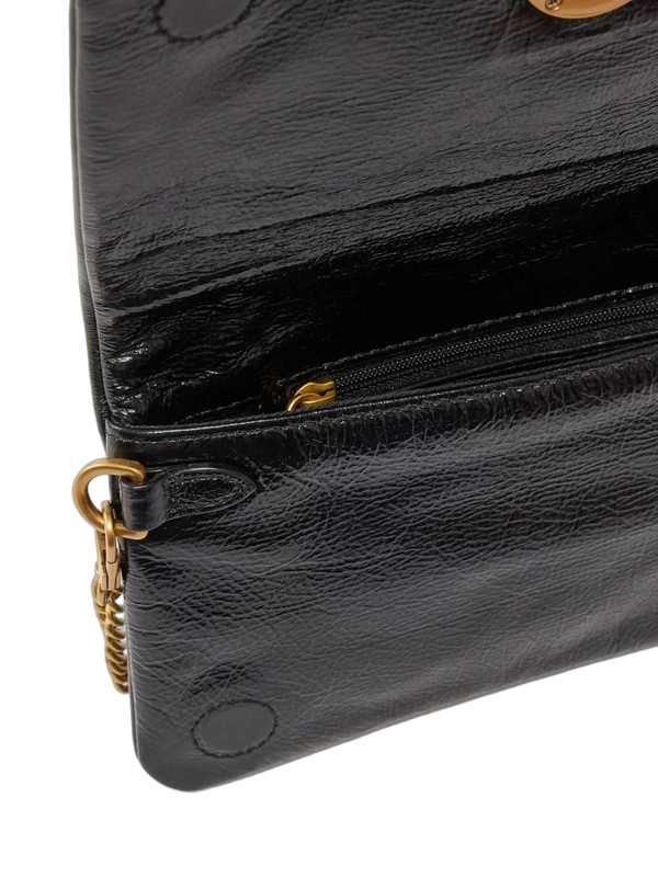 Pinko 100% Sheepskin shoulder bag in black