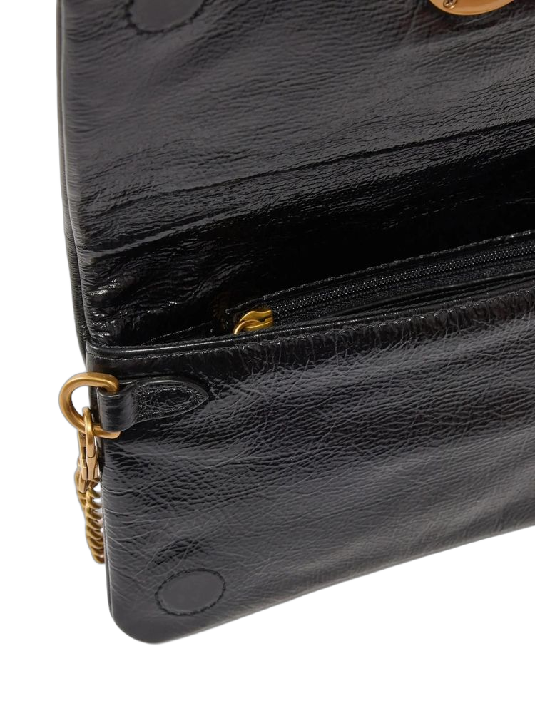 Pinko 100% Sheepskin shoulder bag in black