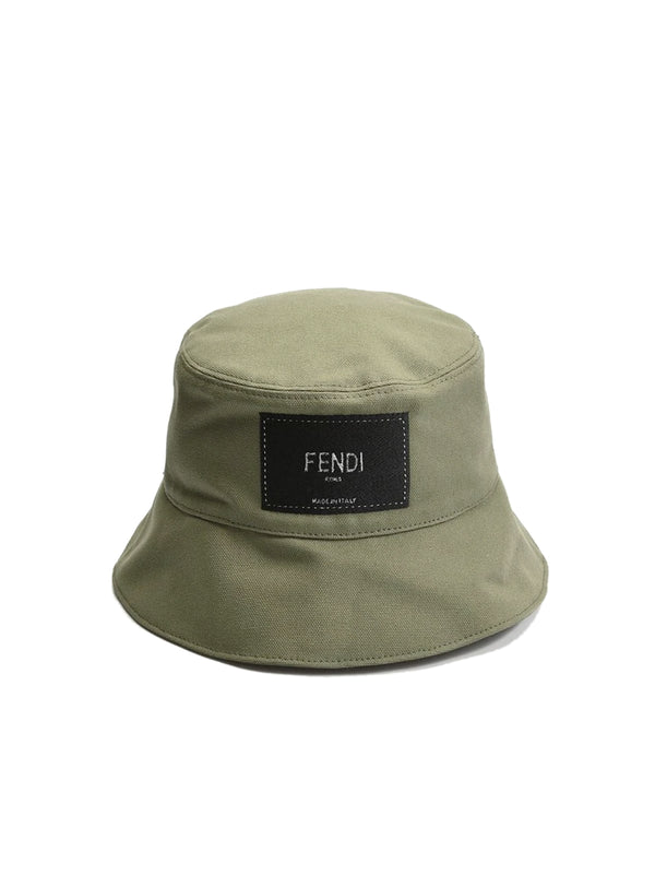 Fendi FXQ801AIKHF0QG2 100% Cotton bucket hat in green