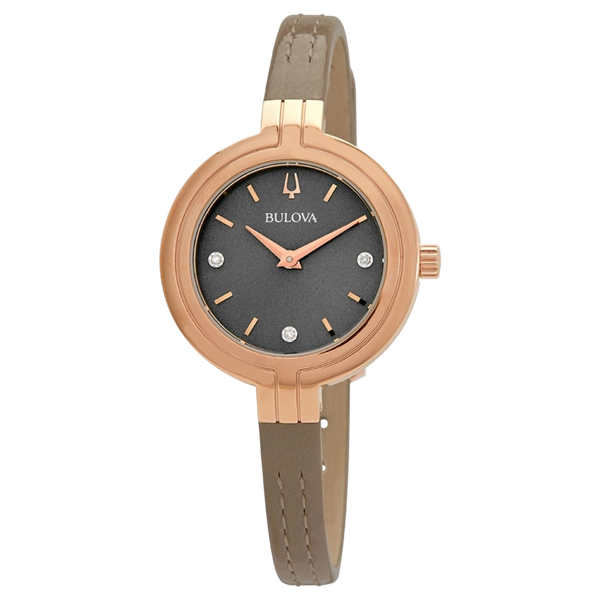 Bulova Stainless steel case watch in rose gold