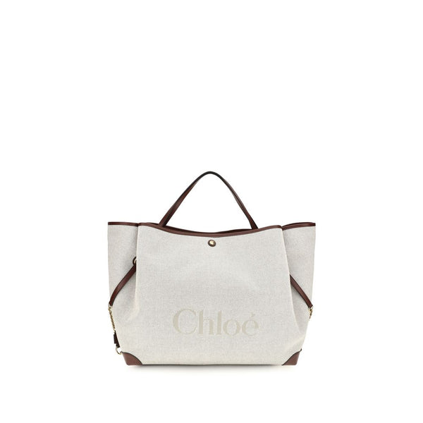 Chloé 100% Cotton tote bag in beige