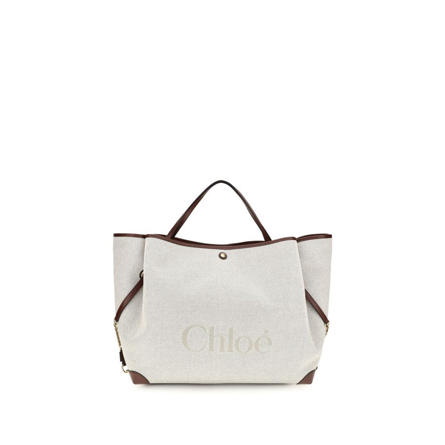Chloé 100% Cotton tote bag in beige