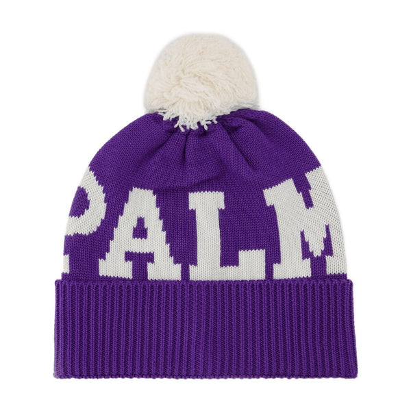 Palm Angels PWLC011F22KNI0013701 Wool and cashmere beanie in purple