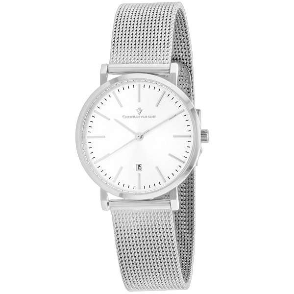 Christian Van Sant Stainless steel case watch in silver