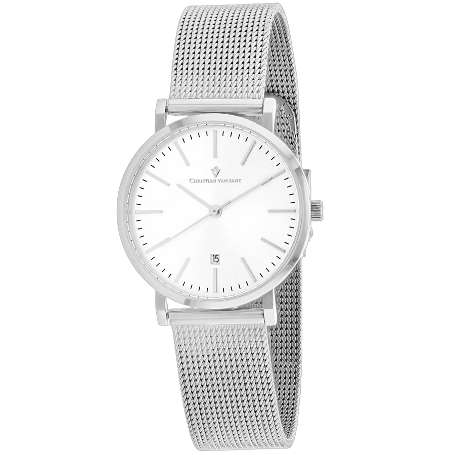 Christian Van Sant Stainless steel case watch in silver