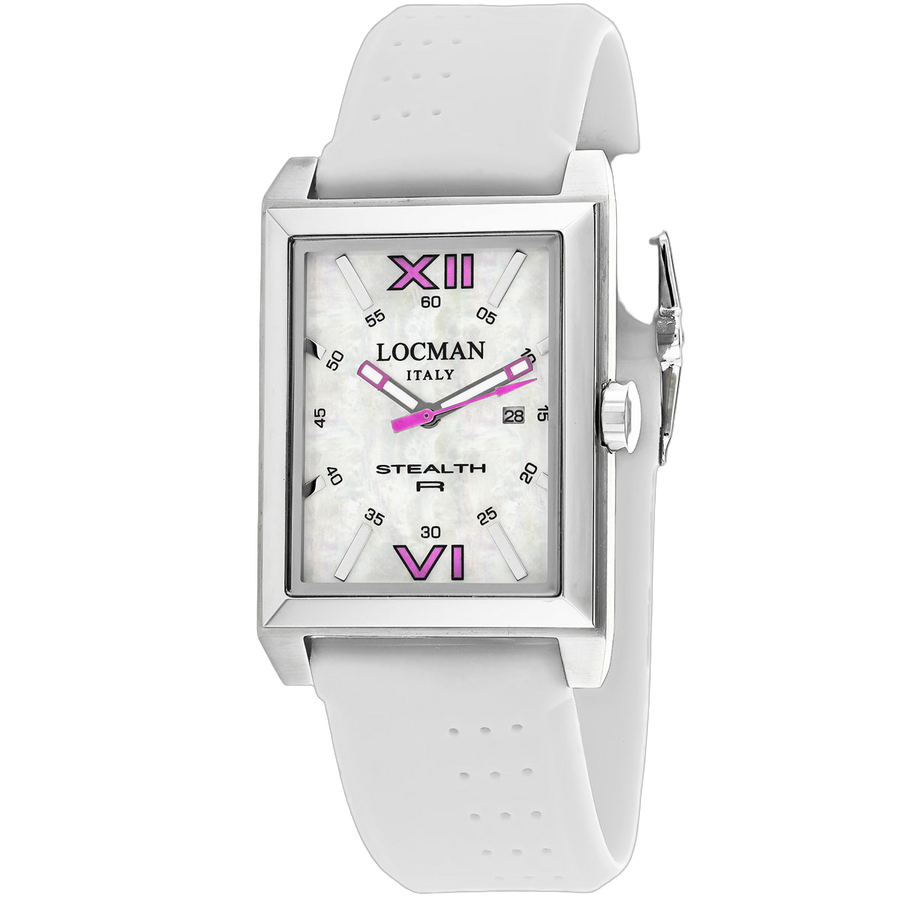 Locman Stainless steel case watch in white