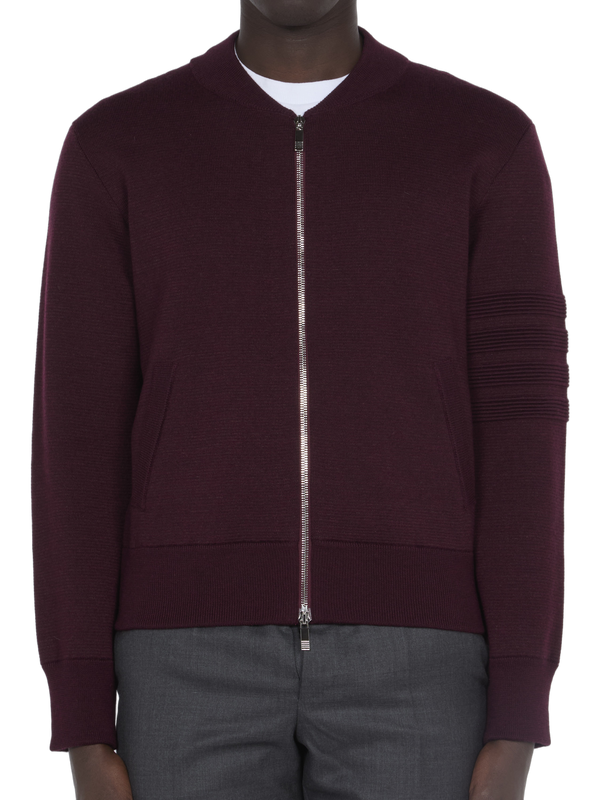 Thom Browne Merino wool jacket in burgundy