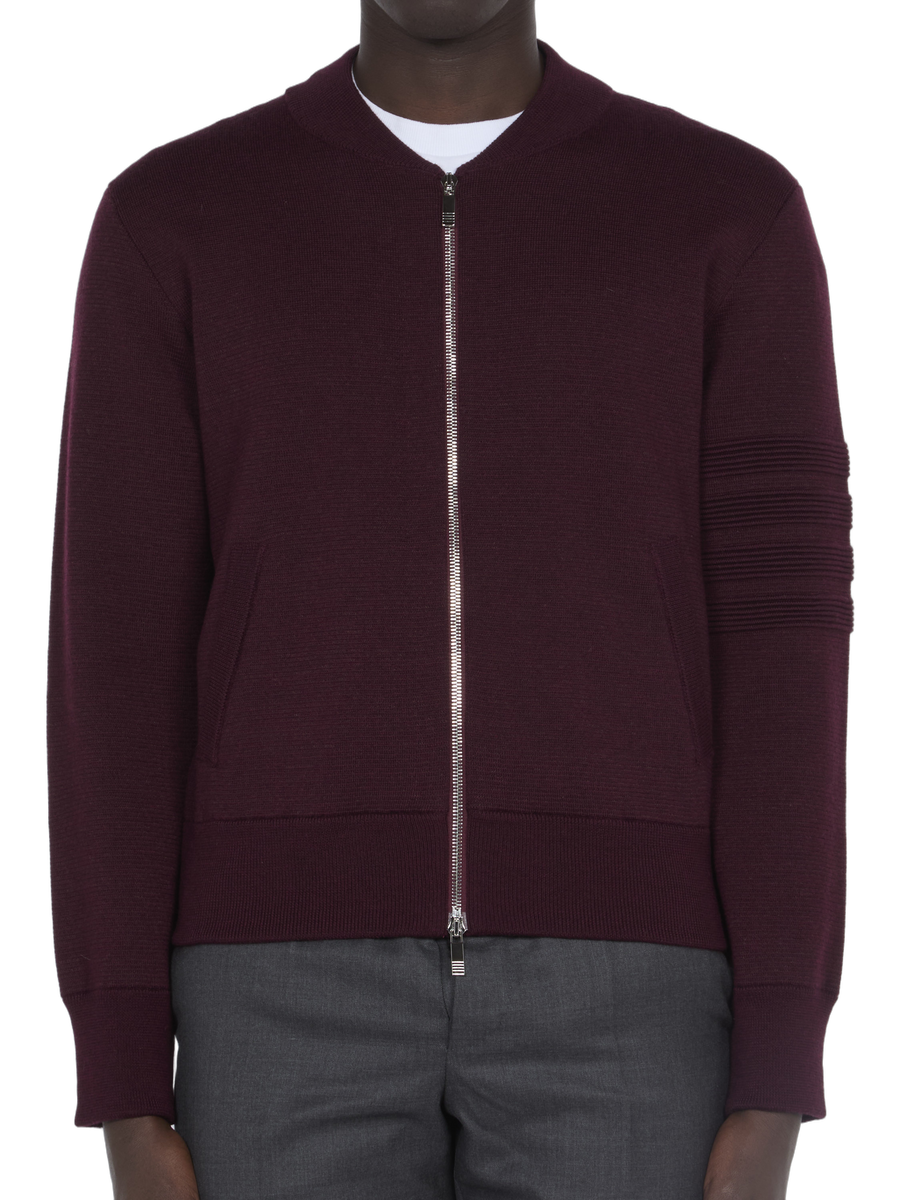 Thom Browne Merino wool jacket in burgundy