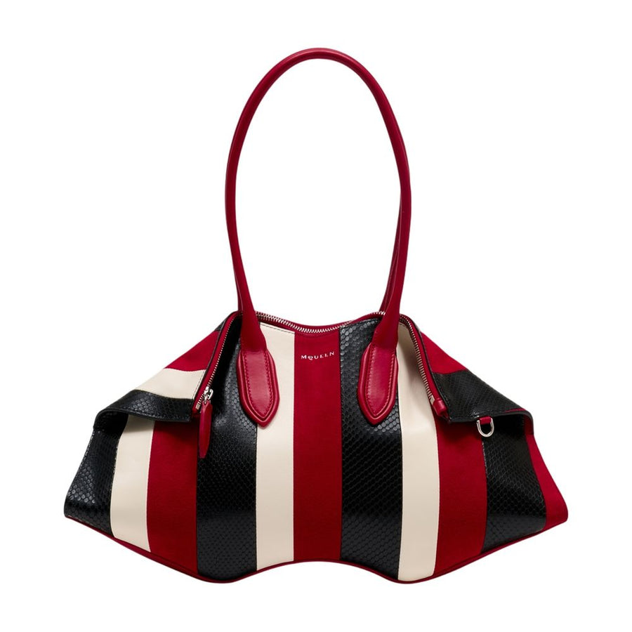 Alexander McQueen Exotic leather shoulder bag in red