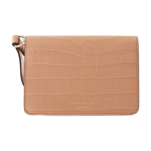 Victoria Beckham calfskin card case in beige