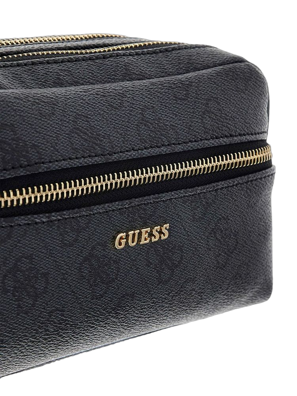 Guess 100% Polyurethane cosmetics pouch in gray