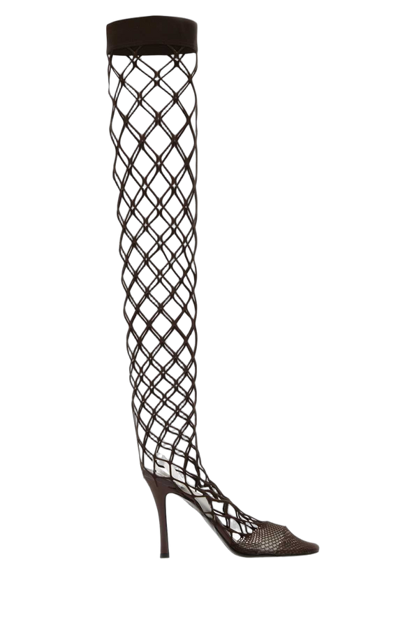 Stella McCartney Exterior: 81% Nylon 19% Elastane; Interior: 100% Fabric; Sole: 100% Fabric boot in brown