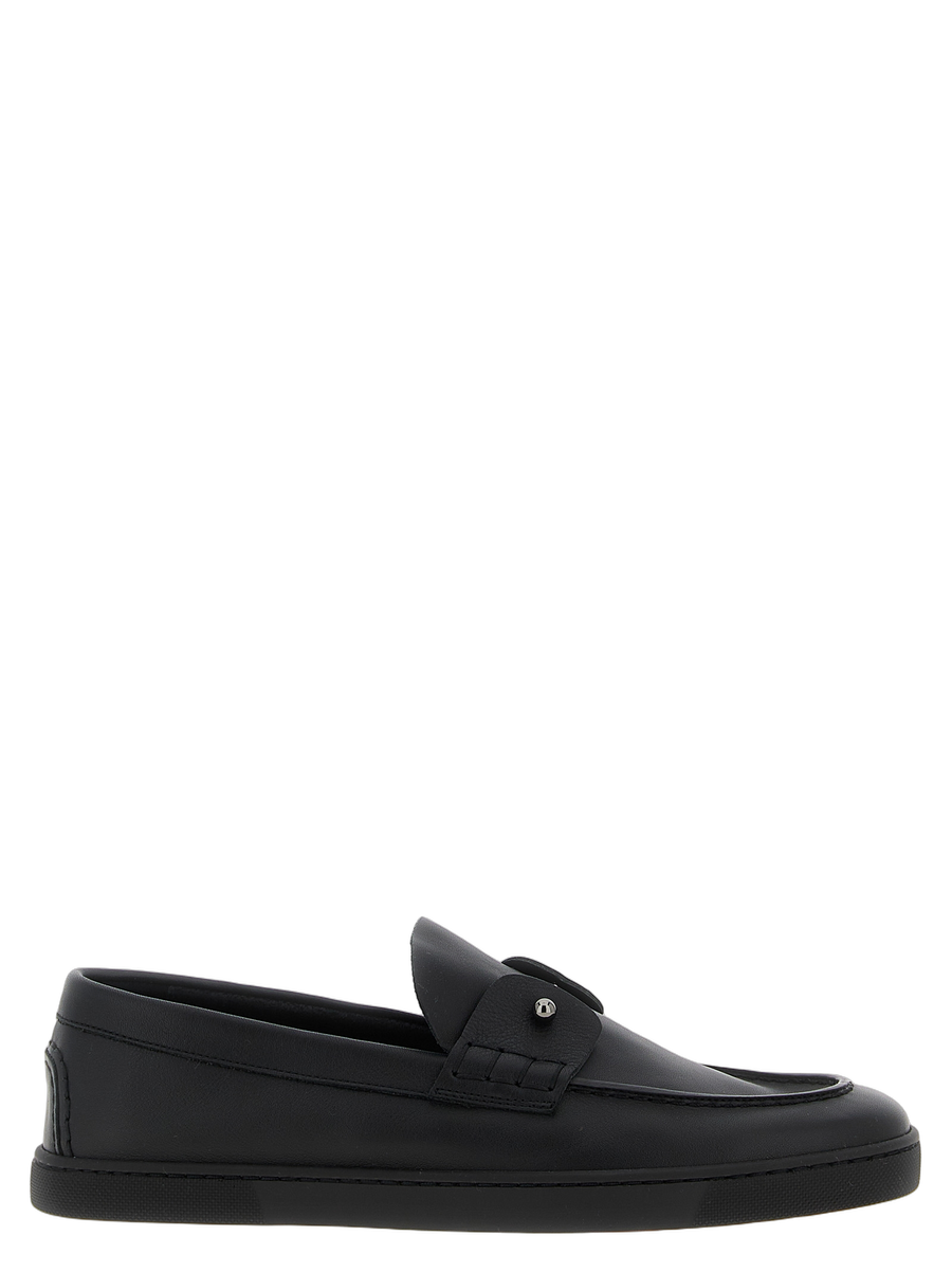 Christian Louboutin 100% calfskin leather loafer in black