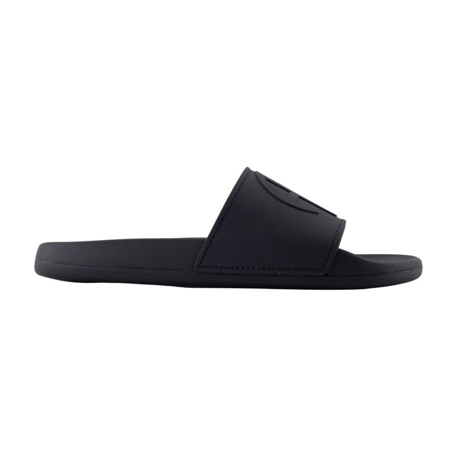 Anine Bing Calfskin slide in navy