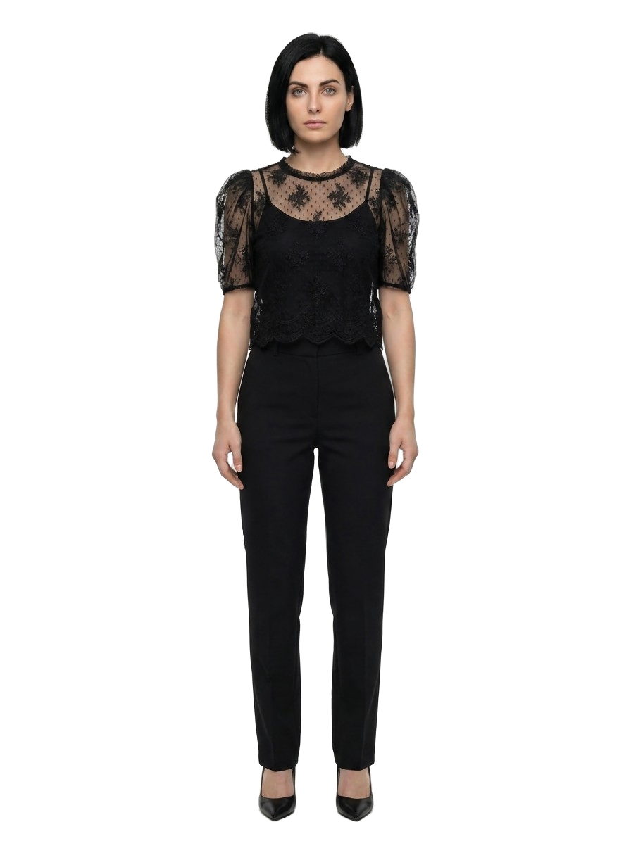 Black Nylon Blouse