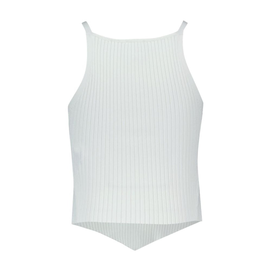 Courreges Viscose tank top in white